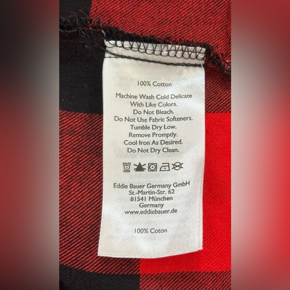 NEW Eddie Bauer Holiday Plaid Shirt Dress 100% Cotton Size L - Picture 7 of 9